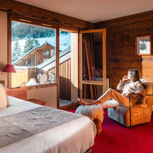 غرفة قياسية بإطلالة على الجبل، Hotel Mont Vallon Meribel 5/10