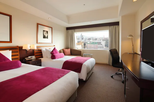 غرفة بسريرين بإطلالة، Ana Crowne Plaza Okayama Formerly Ana Hotel Okayama 1/3