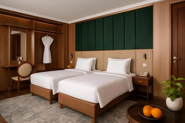 غرفة تنفيذية بسرير كينج بشرفة، Silk Queen Grand Hotel 2/6