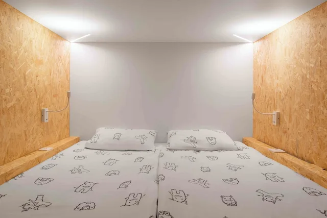 كابينة بسرير مزدوج بحمام مشترك في طابق منخفض، Ibis Styles Ljubljana The Fuzzy Log 3/6