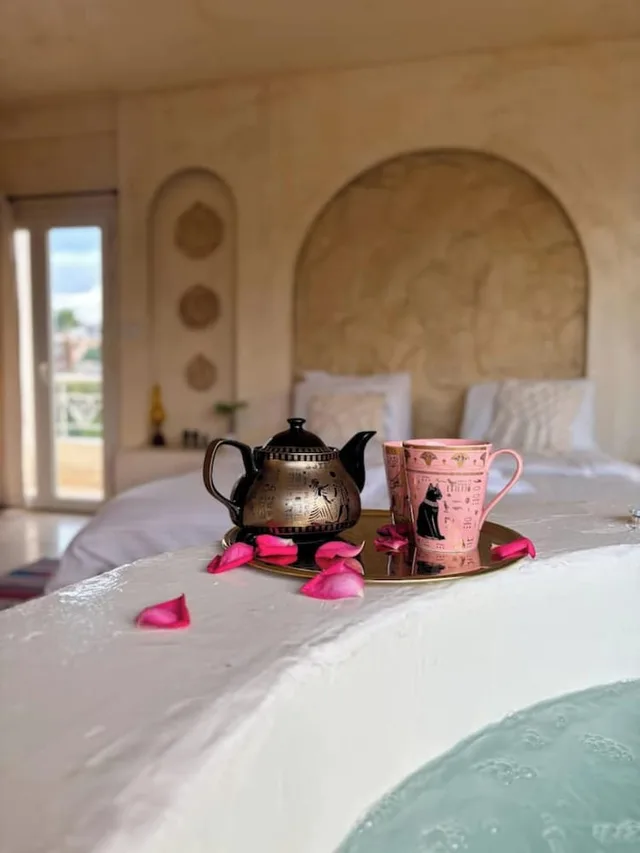 غرفة بسرير مزدوج بإطلالة على المدينة، 3 Pyramids View Inn 3/4