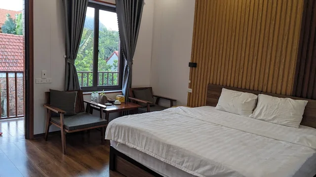 غرفة ديلوكس بسرير مزدوج أو سريرين منفصلين بإطلالة على الحديقة، Ninh Binh Greenland Homestay 1/10