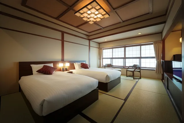 Japanese, Modern, Twin Beds, No Bathroom, Omiya Ryokan 1/2