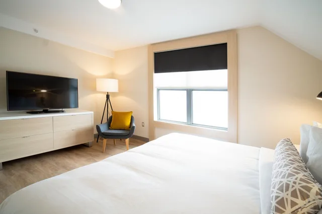 جناح جونيور بسرير كينج بغرفة نوم واحدة مع أريكة، The Insignia Hotel, Sarnia, a Tribute Portfolio Hotel 3/8
