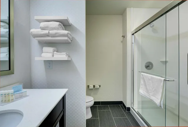 غرفة بسرير كينج مع أريكة، Hampton Inn And Suites Roanoke-Downtown 2/2