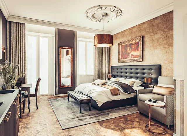 غرفة سوبيريور بسرير مزدوج أو سريرين منفصلين مع سرير إضافي بمطبخ صغير، Alfons Boutique Hotel 1/7