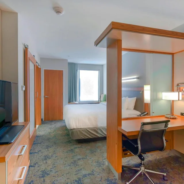 جناح بسرير كينج مع سرير سحّاب إضافي مع أريكة بحوض استحمام لذوي الإعاقة، Springhill Suites Wilmington Mayfaire 3/8