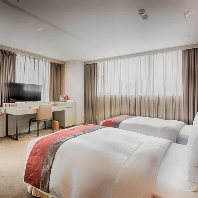 غرفة ديلوكس بسريرين منفصلين، Green World Hotel Grand Nanjing 2/7
