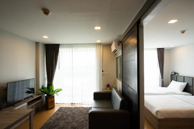 1 Bedroom, Residence, Twin Beds, Onpa Hotel & Residence Bangsaen 1/1