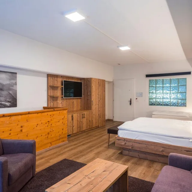 غرفة ثلاثية كبيرة، Zermatt Budget Rooms 8/8
