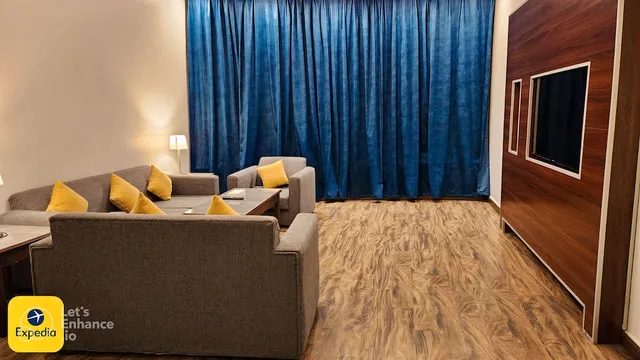 شقة ديلوكس بسرير كينج وثلاثة أسرّة بغرفتي نوم، لازورد بالاس للشقق الفندقية(Lazourd Palace Hotel Apartments) 3/4
