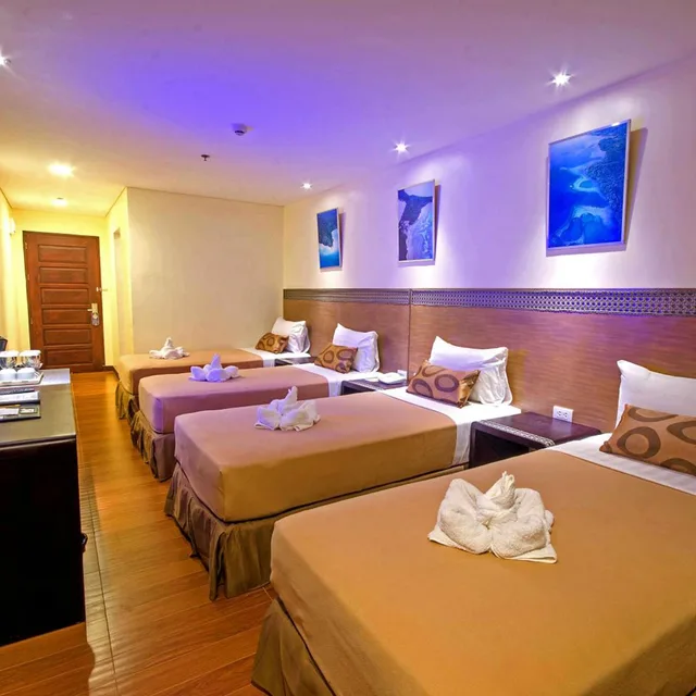 غرفة ديلوكس رباعية، Fersal Hotel Puerto Princesa 4/6