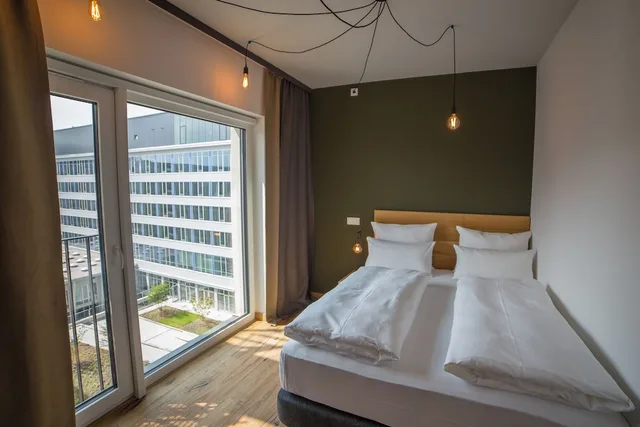 استوديو بسرير كوين، Staycity Aparthotels Leipzig City Centre 1/5