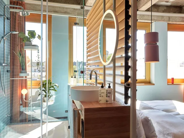 غرفة كبيرة بسريرين مزدوجين، 25hours Hotel The Circle 9/9