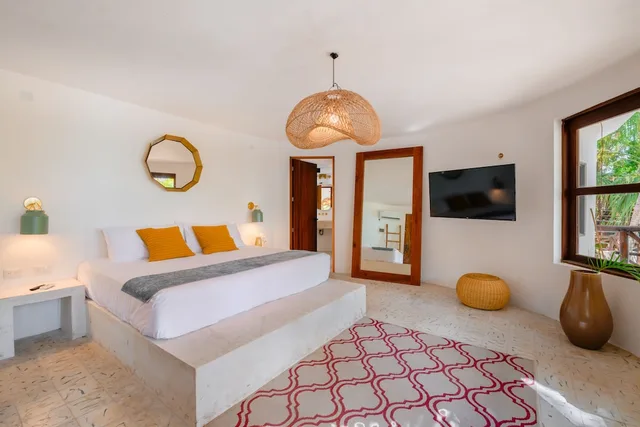 جناح بريميير بسرير كينج بإطلالة على البحيرة بشرفة، Azulea Hotel and Spa Bacalar 3/8