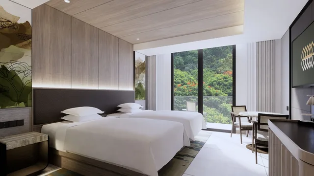 غرفة بريميير بسريرين منفصلين بشرفة، Padma Hotel Bandung 4/4