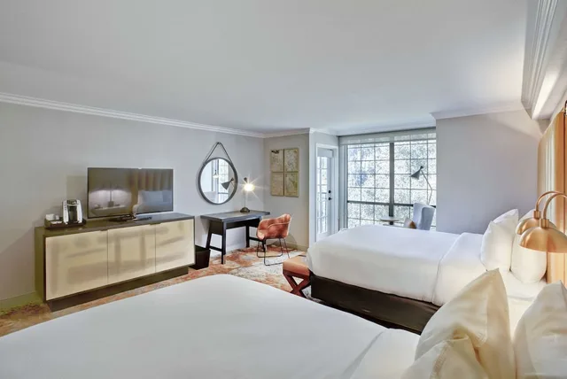 Room, 2 Queen Beds, Sofa, Balcony, The Inn at Saratoga, Tapestry Collection by Hilton 5/7