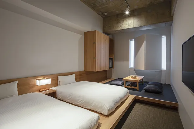Japanese, Moderate, Twin Beds, 2 Futon Beds, Large، TSUGU Kyoto Sanjo by THE SHARE HOTELS 2/6