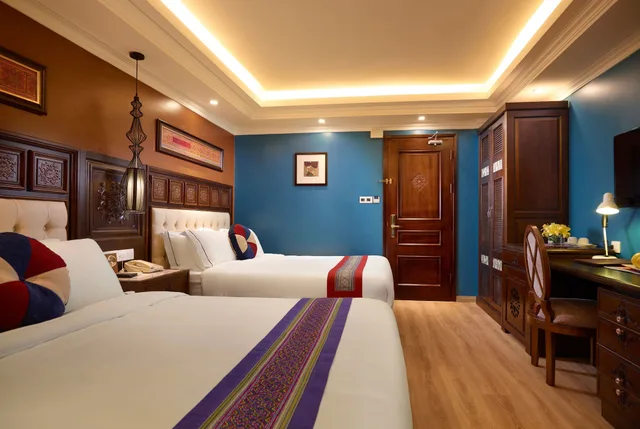 غرفة بريميير ديلوكس عائلية بسريرين كوين، Eden Boutique Hotel Sapa 1/4