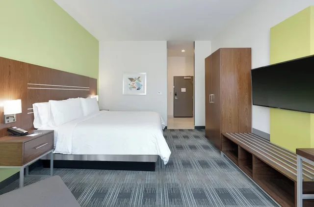 غرفة قياسية بسرير كينج يُسمح فيها بالحيوانات الأليفة، Holiday Inn Express Suites Farmers Branch 1/10