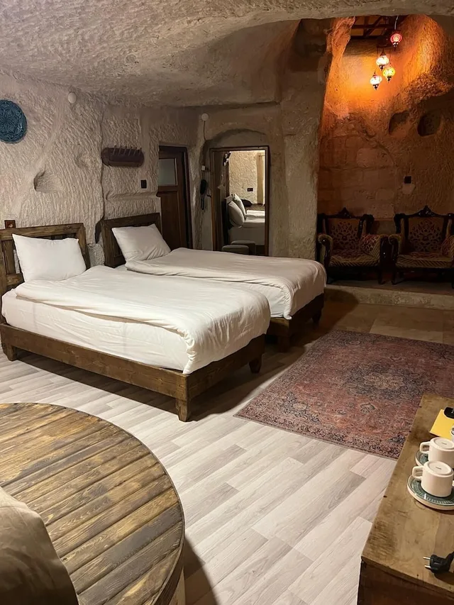 غرفة عائلية بسريرين منفصلين وسرير كينج، Mia Cappadocia Cave Hotel 3/4