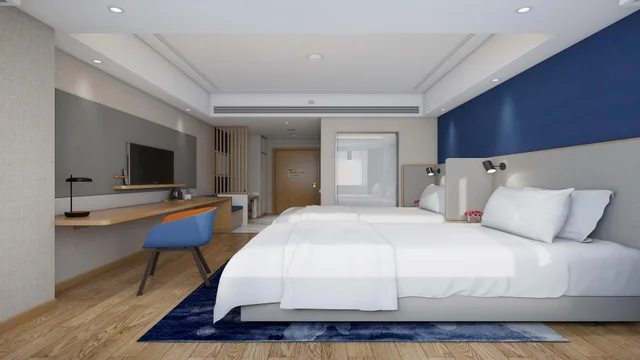 غرفة قياسية بسريرين منفصلين في طابق مرتفع، Holiday Inn Express Nanchang Bayi Square 1/1