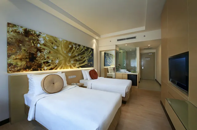 غرفة ديلوكس بسريرين منفصلين وسرير كينج، ANSA Hotel Kuala Lumpur 1/2