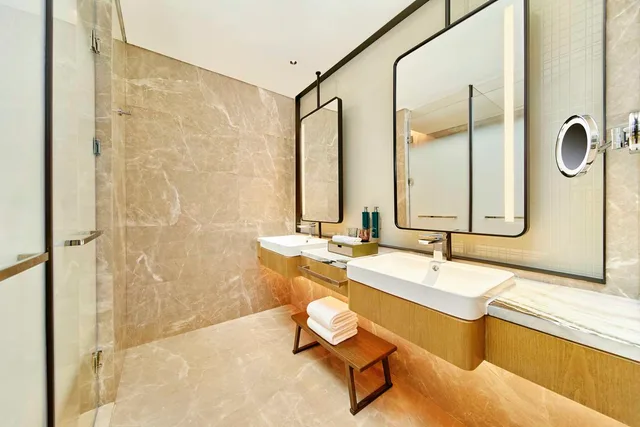 غرفة ديلوكس بسريرين منفصلين بإطلالة على النهر، DoubleTree by Hilton Ya an 3/3