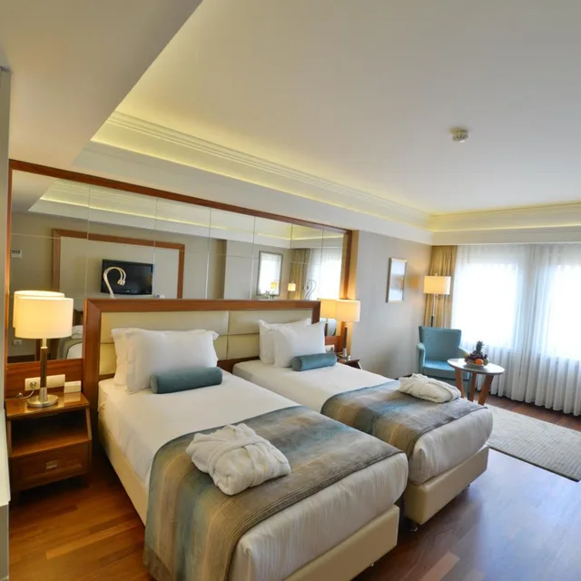 غرفة قياسية بسرير مزدوج أو سريرين منفصلين، Marigold Thermal And Spa Hotel Bursa 2/10