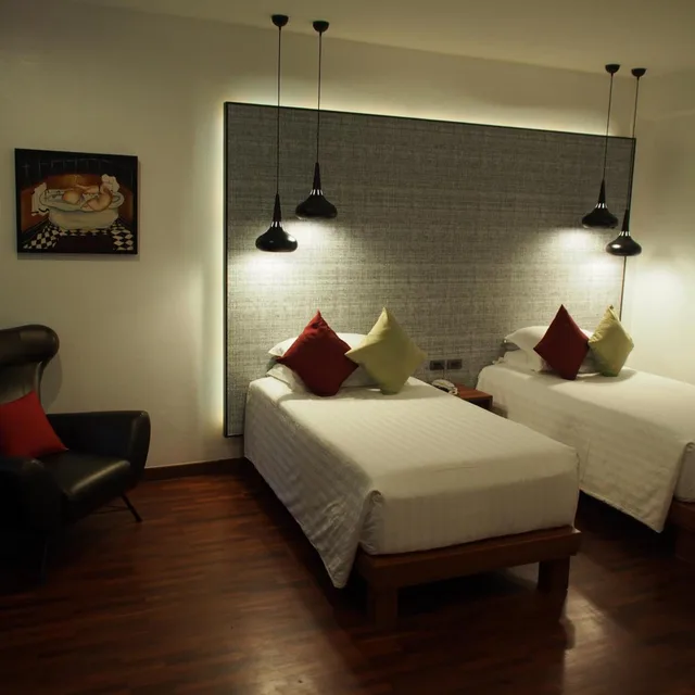 غرفة قياسية بسريرين منفصلين بإطلالة على الحديقة، Laluna Resort 3/6