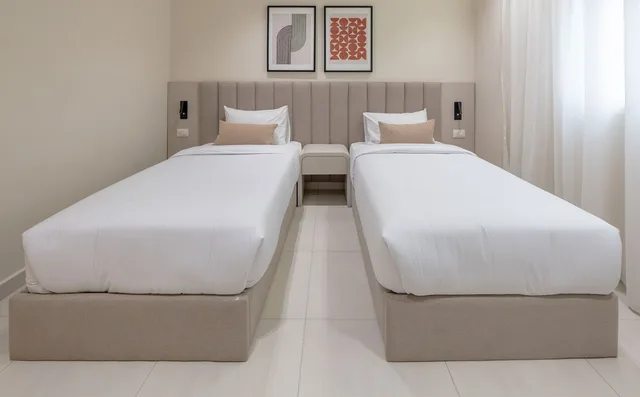 شقة بسرير كوين وسريرين فرديين بـ3 غرف نوم، Prime Residence Zayed Heights 5/10