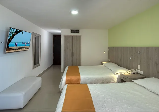 غرفة سوبيريور بسريرين مزدوجين، Hotel Dorado Plaza Bocagrande 1/7