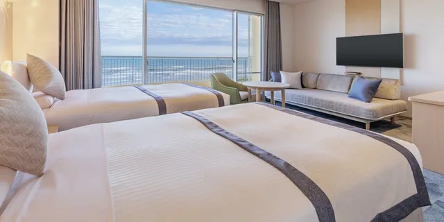 غرفة سوبيريور بسريرين منفصلين مع سرير سحّاب إضافي بحمام خاص، Kamenoi Hotel Kujukuri 3/3