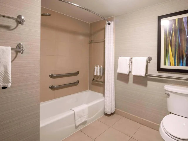 غرفة بسرير كينج مع أريكة لذوي الإعاقة، Embassy Suites Hotel Palm Desert 3/3