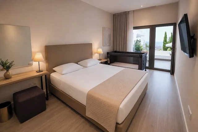 جناح بسريرين منفصلين في الطابق الأرضي، Droushia Heights Hotel 1/6