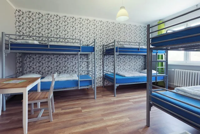 غرفة بأسرّة بطابقين بحمام مشترك، Patio Hostel 1/2