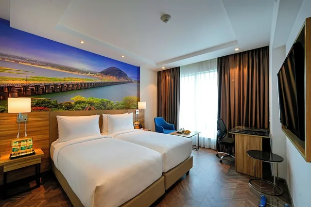 غرفة غراند كلوب بسريرين منفصلين بإطلالة على المدينة، Grand Vijayawada by GRT Hotels 1/1