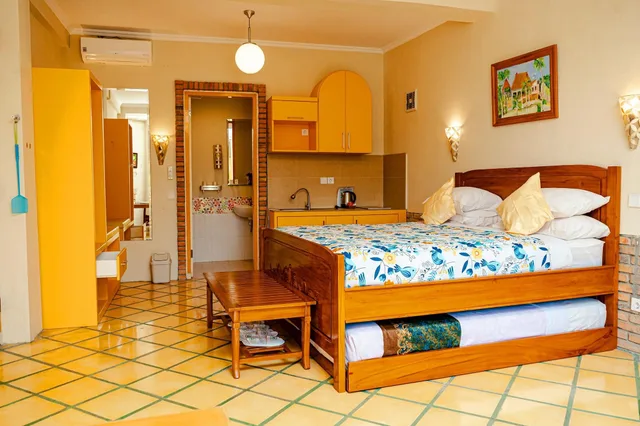 غرفة عائلية بإطلالة على الحديقة بغرفة نوم واحدة، Hotel Deli River 3/6