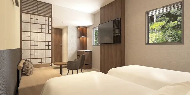 غرفة كومفورت بسريرين منفصلين، Kamenoi Hotel Arima 1/4