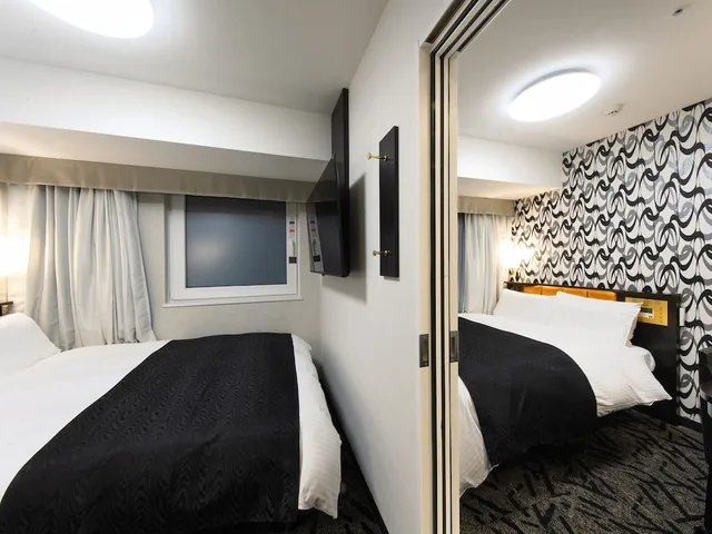 غرفة متصلة بسريرين مزدوجين، APA Hotel & Resort Osaka Namba Ekimae Tower 2/6