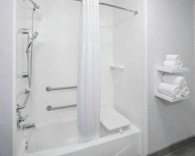 غرفة بسرير كينج بحوض استحمام لذوي الإعاقة، Hampton Inn Suites Lubbock Southwest 1/1