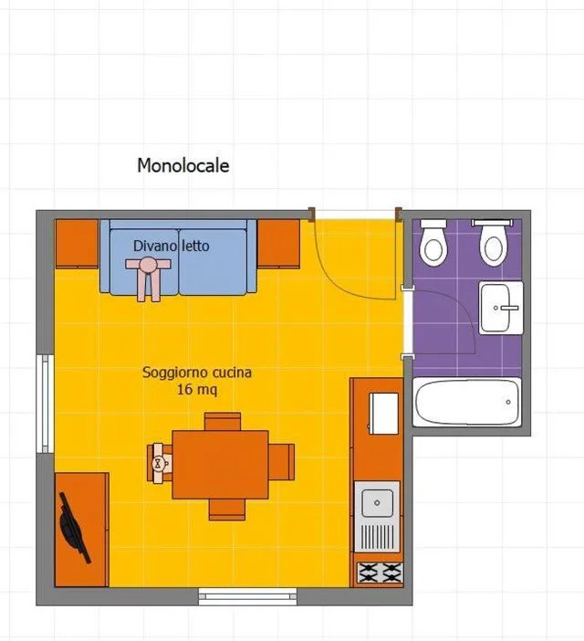 استوديو، Hotel Coccodrillo 1/4