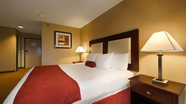 غرفة بسرير كينج بحوض استحمام لذوي الإعاقة، Best Western Macomb Inn 2/2