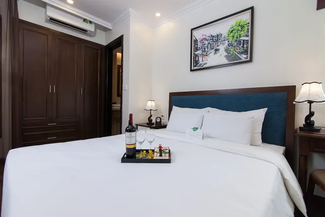 جناح بسريرين كينج بإطلالة على المدينة بغرفتي نوم، Hanoi Central Hotel & Residences 1/3