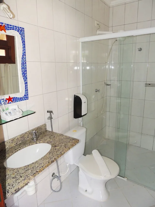 1 Bedroom, Standard, Quadruple, 1 Double and 1 Single Bed, Murphy Bed, Garden View, Private Bathroom, Pousada Mosaico de Maresias 4/4