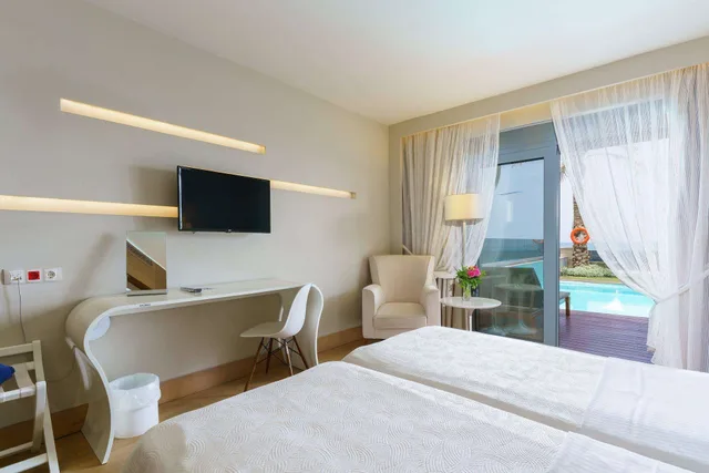 غرفة سوبيريور بسريرين منفصلين بإطلالة على البحر بمسبح خاص، Aegean Pearl 3/5