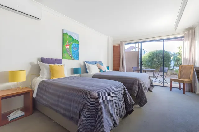 غرفة بسرير مزدوج أو سريرين منفصلين بشرفة في الطابق الأرضي، Sandpiper Motel 3/3
