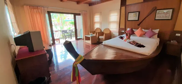 غرفة بسرير مزدوج أو سريرين منفصلين بإطلالة على المسبح، Andamanee Boutique Resort Aonang Krabi 1/1