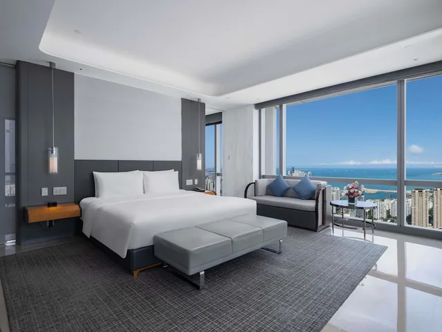 جناح بريستيج بسرير كينج بإطلالة على البحر، Sofitel Haikou Hotel 4/10