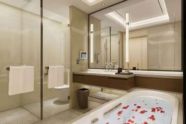 جناح بريميير بسرير كينج بإطلالة على البحيرة بغرفة نوم واحدة، Four Points by Sheraton Wuhan, Jiangxia 6/8